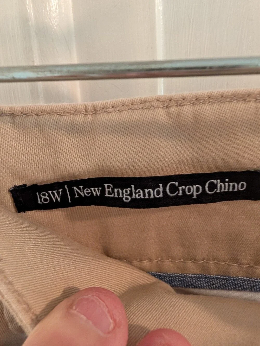 Talbots Women's Light Brown New England Crop Chino Trousers Size 18W
